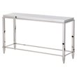 Modrest Agar Modern Stainless Steel & Glass Console Table in Silver