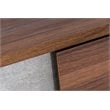 Modrest Palermo 6-Drawer Modern Wood & Faux Concrete Dresser in Walnut/Gray