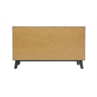Modrest Soria 6-Drawer Modern Wood & Stainless Steel Dresser in Wash Gray