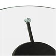 Modrest Essex Round Contemporary Tempered Glass & Metal End Table in Gray