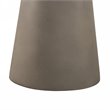 Modrest Essex Round Contemporary Tempered Glass & Metal End Table in Gray