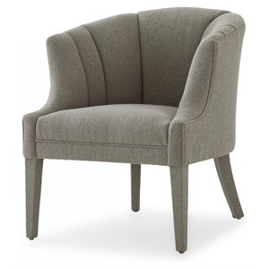 modrest ladera polyester polyester fabric upholstered accent chair in gray