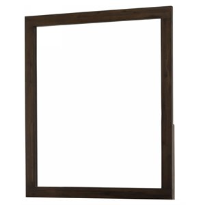 Modrest Fantasia 39.76x33.86&quot Contemporary Glass Mirror in Dark Walnut/Clear