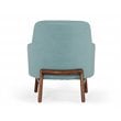 Modrest Metzler Modern Fabric & Ash Wood Accent Chair in Mint Green/Brown