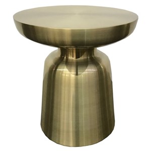 Modrest Peter Mushroom Shaped Aluminum End Table in Glam Gold Finish