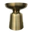 Modrest Peter Mushroom Shaped Aluminum End Table in Glam Gold Finish