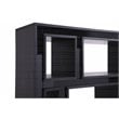 Modrest Suffolk 12-Open Shelf Contemporary Wood Veneer Bookcase in Ash Black