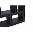 Modrest Suffolk 12-Open Shelf Contemporary Wood Veneer Bookcase in Ash Black