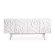 Modrest Gwen Modern MDF Wood & Stainless Steel Buffet in High Gloss White
