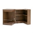 Modrest Delight Square Modern Wood Veneer End Table with Wheels in Walnut