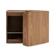 Modrest Delight Square Modern Wood Veneer End Table with Wheels in Walnut