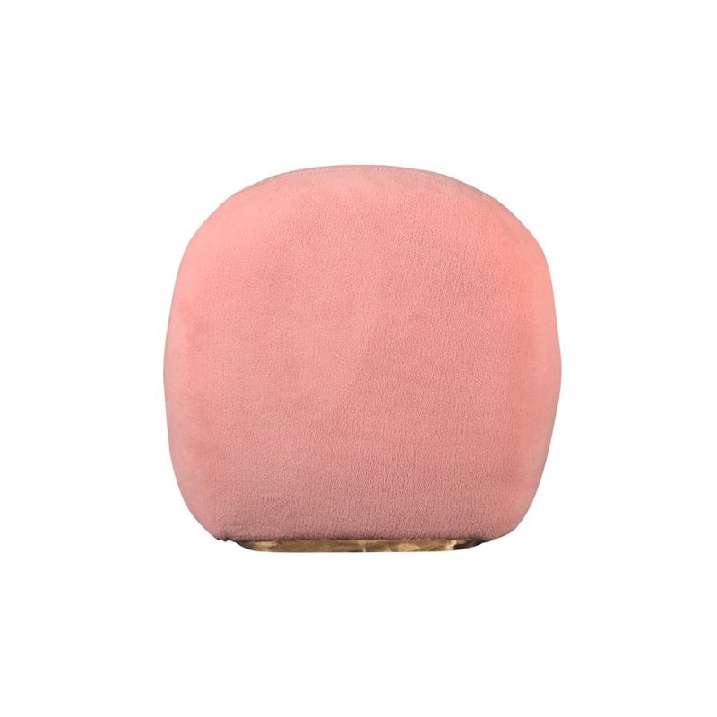 Modrest Crestone Modern Velvet Fabric Sherpa Accent Chair in Pink