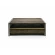 Modrest June Modern Solid Wood & Concrete Coffee Table in Dark Gray/Walnut