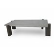 Modrest Milton Solid Wood & Concrete Coffee Table in Dark Gray