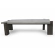 Modrest Milton Solid Wood & Concrete Coffee Table in Dark Gray