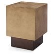 Modrest Derek Square Modern Metal End Table in Antique Copper Finish