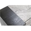 Modrest Maranello Modern Wood & Faux Marble Nightstand in Wash Gray