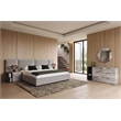 Modrest Maranello Modern Wood & Faux Marble Nightstand in Wash Gray
