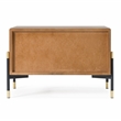 Modrest Metcalf 2-Drawer Mid-Century Wood Nightstand in Walnut/Gray