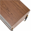 Modrest Metcalf 2-Drawer Mid-Century Wood Nightstand in Walnut/Gray