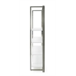 Modrest Fauna 4-Shelves Modern Stainless Steel Bookshelf in White High Gloss