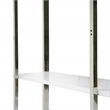 Modrest Fauna 4-Shelves Modern Stainless Steel Bookshelf in White High Gloss