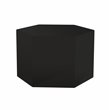 Modrest Newmont Hexagonal Small MDF Wood Veneer End Table in Black High Gloss