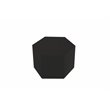 Modrest Newmont Hexagonal Small MDF Wood Veneer End Table in Black High Gloss
