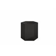 Modrest Newmont Hexagonal Medium MDF Wood End Table in Black High Gloss
