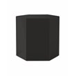 Modrest Newmont Hexagonal Medium MDF Wood End Table in Black High Gloss