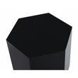 Modrest Newmont Hexagonal Medium MDF Wood End Table in Black High Gloss
