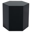 Modrest Newmont Hexagonal Medium MDF Wood End Table in Black High Gloss
