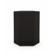 Modrest Newmont Hexagonal Large MDF Wood Veneer End Table in Black High Gloss