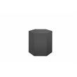 Modrest Newmont Hexagonal Medium MDF Wood Veneer End Table in Gray High Gloss