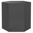 Modrest Newmont Hexagonal Medium MDF Wood Veneer End Table in Gray High Gloss