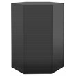 Modrest Newmont Hexagonal Large MDF Wood Veneer End Table in Elm Gray High Gloss