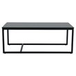 Modrest Baca Rectangular Contemporary Metal and Marble Coffee Table in Black