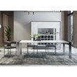 Modrest Fauna Modern Stainless Steel & Wood Dining Table in White