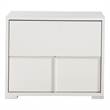 Modrest Nicla 2-Drawers Engineered Wood Bedroom Nightstand in White Gloss