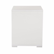 Modrest Nicla 2-Drawers Engineered Wood Bedroom Nightstand in White Gloss