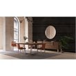 Modrest Gilroy Modern Stainless Steel & Wood Dining Table in Walnut