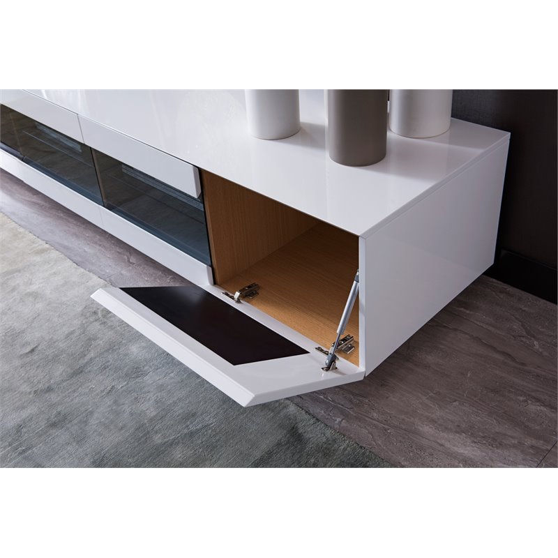 Modrest Frost 2-Drawer Modern MDF Wood TV Stand for TVs up to 78