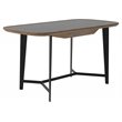 Modrest Girard 1-Drawer Modern Metal & Veneer Desk in Walnut/Black