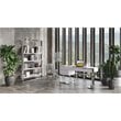 Modrest Fauna 3-Drawer Modern Stainless Steel & MDF Wood Desk in White