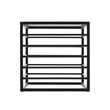 Modrest Malvo Modern Wrought Iron and Glass End Table in Black Finish/Clear