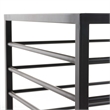 Modrest Malvo Modern Wrought Iron and Glass End Table in Black Finish/Clear