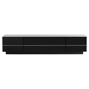 Modrest Caeden Contemporary MDF Wood & Metal TV Stand for TVs up to 79&quot in Black