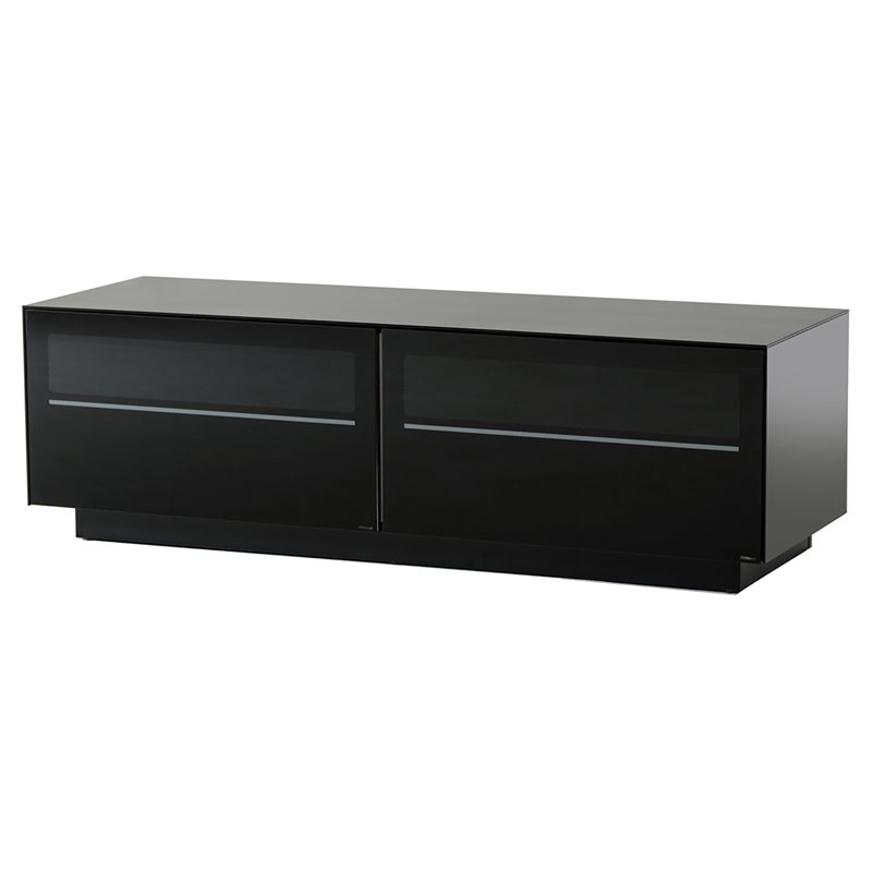 Modrest Carter Wood & Tempered Glass TV Stand for TVs up to 59