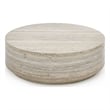 Nova Domus Roma - Modern Travertine Round Coffee Table