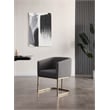 Modrest Yukon Upholstered Modern Fabric Dining Chair in Dark Gray